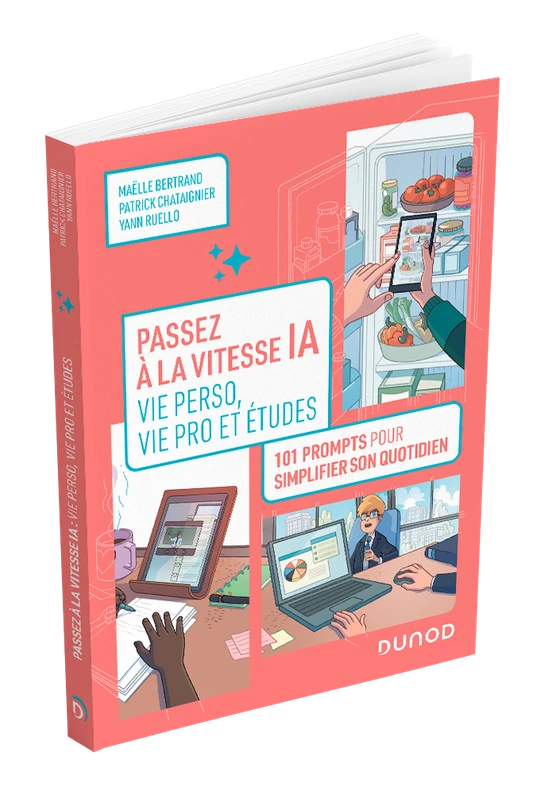 Couverture du livre Passez à la vitesse IA, publié chez Dunod